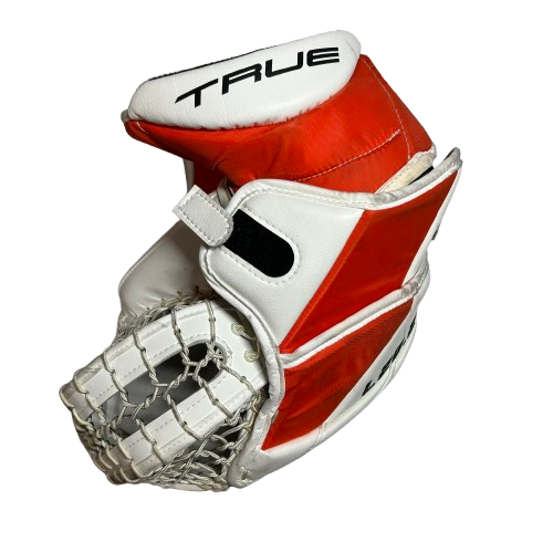 True L20.2 - Gant de gardien de but Pro Stock d'occasion (blanc/orange/noir)